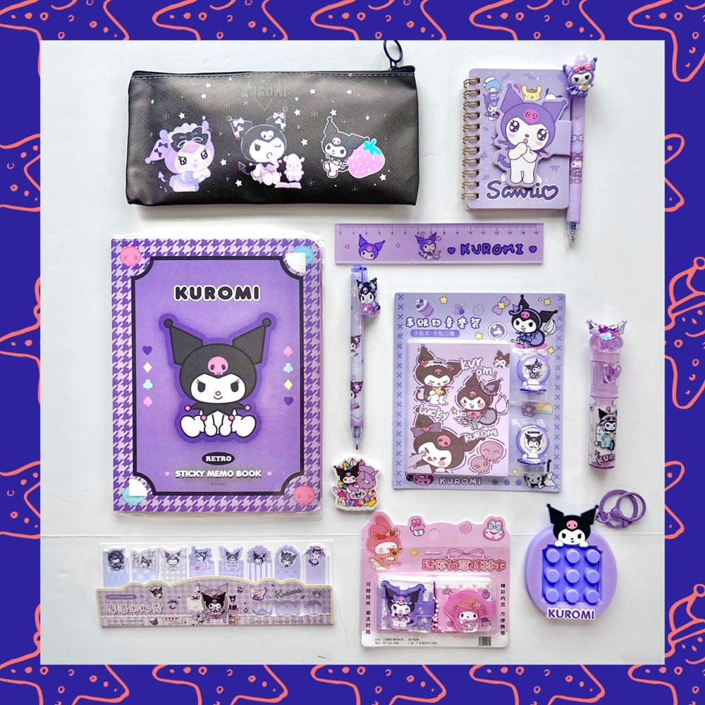 💜(KUR321) Kuromi 12-Piece Stationery Fun Bundle! - Picture 1 of 13